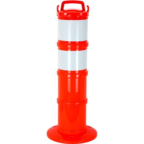 Balise de signalisation modulable Orange fluo avec deux bandes rétroréfléchissantes - 1090071 (1/3)