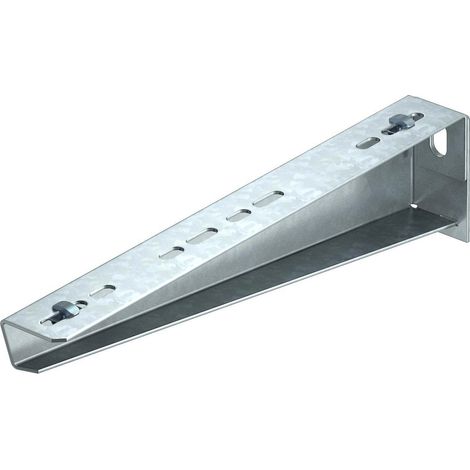 OBO Bettermann Mensola a parete e per montante con fissaggio rapido incluso B410mm Acciaio zincato a nastro, 6424556