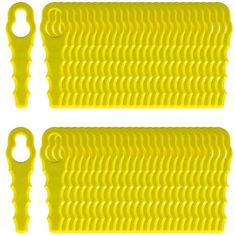 50 Ersatzmesser für Ryobi Rasentrimmer, doppelt gezahnte Messerköpfe RAC155 RAC157 RAC158 (1/5)
