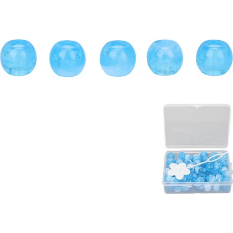 Perles décoratives pour cheveux 74 pièces, tressage dreadlocks et accessoires capillaires DIY - Couleur bleu foncé (1/5)
