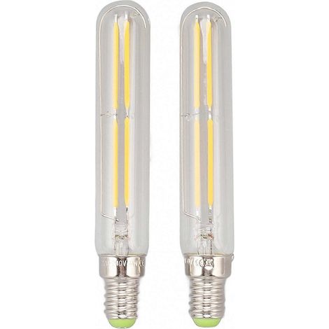 Lot de 2 ampoules LED tubulaires 4W E14 2300K blanc chaud T20x120 220-240V pour éclairage domestique : (1/4)