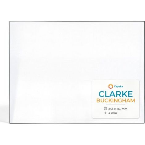Vitre Clarke BUCKINGHAM - Verre Rectangle pour poêle à bois - 243 x 183 mm (L1 x H1) - 4 mm (1/5)