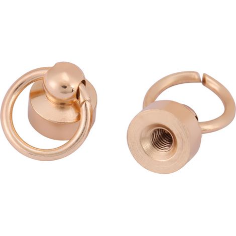 Lot de 20 rivets décoratifs (8 mm) pour la confection de portefeuilles, étuis de téléphone, sacs à chaîne en cuir et autres articles en cuir - Finition dorée (1/3)