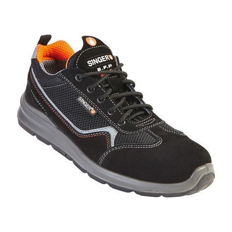 Chaussures basses cuir croûte velours S1PL FO SR - SINGER - GENES 44 (1/4)