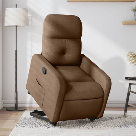 Fauteuil inclinable-Chaise de relaxation-Fauteuil Relax Marron Tissu 673332 (1/5)