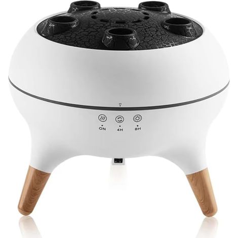 Humidificateur d'air à 5 Ports de Pulvérisation Diffuseur D'Arômes de Bureau Diffuseur D'Huiles Essentielles D'Arômes Prise UE, Diffuseur Dynamique De Flamme De Brume De Méduse avec 2 Modes De Brume (1/5)