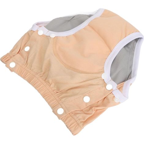 Couche-culotte en Tissu pour Adultes, Anti-fuite, Ajustement Confortable, Absorption Rapide pour Personnes âgées, Orange (M) (1/5)