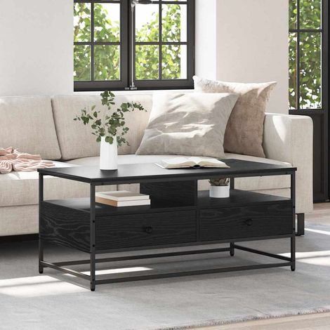 Couchtisch Schwarz Eichen-Optik 100 x 51 x 45 cm Holzwerkstoff