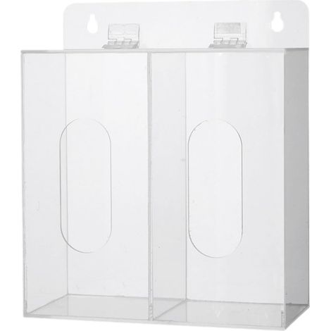 Conteneur de Rangement Transparent du Support de Distributeur de Distributeur de Gants en Acrylique avec boîte de Montage pour Couvercle de, 2 Grilles (1/5)