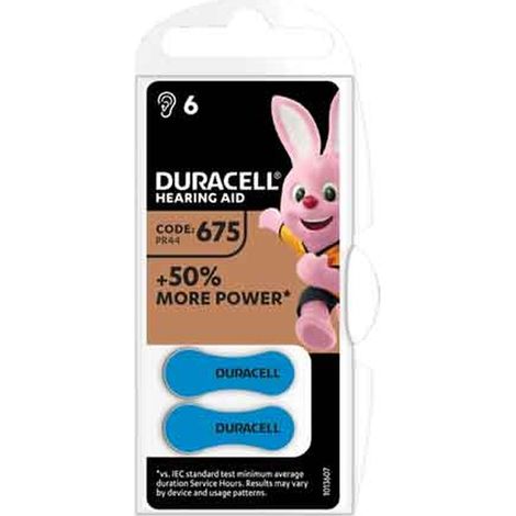 PILA PER APPARECCHI ACUSTICI 'EASY TAB 675' Blister 6 pezzi - Colore Blu Q.TA 10