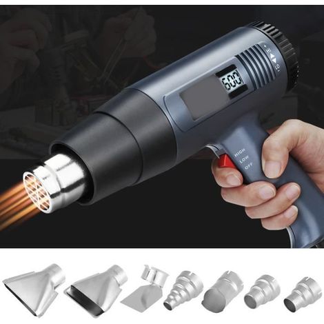 Buse Pistolet à Air Chaud - Walfront - 7 pièces - Acier Inoxydable - 1500-2000W (1/4)