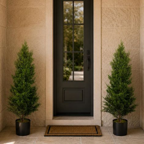 120cm Pair of Artificial Cypress Topiary Premium (1/5)