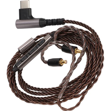 Câble de mise à niveau pour écouteurs avec connecteur TYPE C A2DC, noyau OFC, micro intégré, compatible ATH E50 E70 LS300 CKS1100 (1/5)