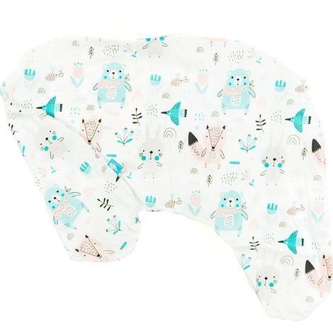 BabyUniverse Stillkissenbezug, klein, 100 % Baumwolle – Pastellfarbene Tiere (1/4)