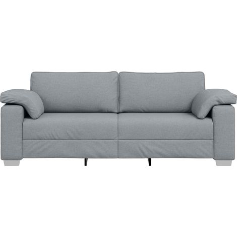 Sofa 3 places Gris clair 220 cm tissu (1/5)