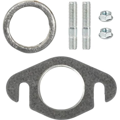 joints échappement 50cc 2 temps kit joints pot échappement scooter avec goujons M6 double joint plat et cylindrique Compatible Avec (1/5)