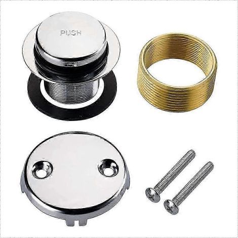 Kit de conversion de bonde de baignoire chromée Tip Toe - Assemblage complet pour une installation et un remplacement faciles (1/5)