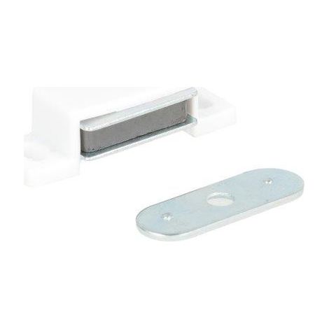 Chiusure magnetiche bianche da applicare forza 4 kg. 2 pz.
