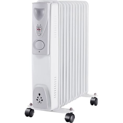 Radiatore a Olio 2000W Riscaldamento Elettrico11 Elementi. Termostato Regolabile, Basso consumo