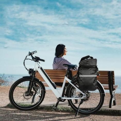Sacoche vélo arrière 3 en 1 - Grande capacité 10 27L Imperméable avec bandes réfléchissantes - Cyclisme et randonnées - Noir (1/3)