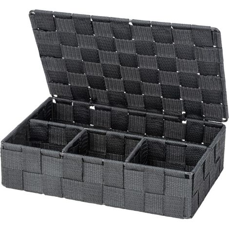 Organisateur de salle de bain ADRIA, 4 cloisons, noir, (1/5)
