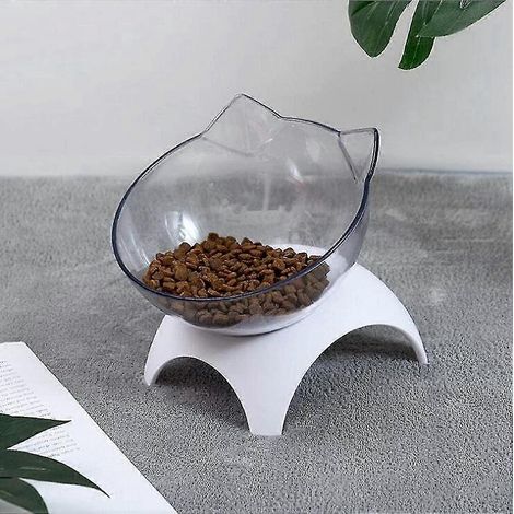 15 erhöhte Katzennäpfe mit Silikonmatte, Kunststoffnapf mit Ständer-Single Bowl