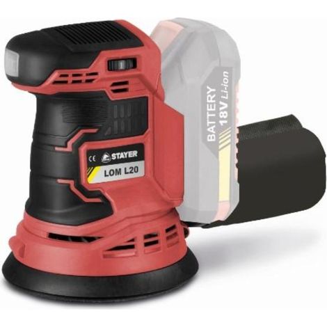 STAYER LIJADORA ORBITAL SIN BATERIA 18V 2AH  REF LOM L20 (1/3)
