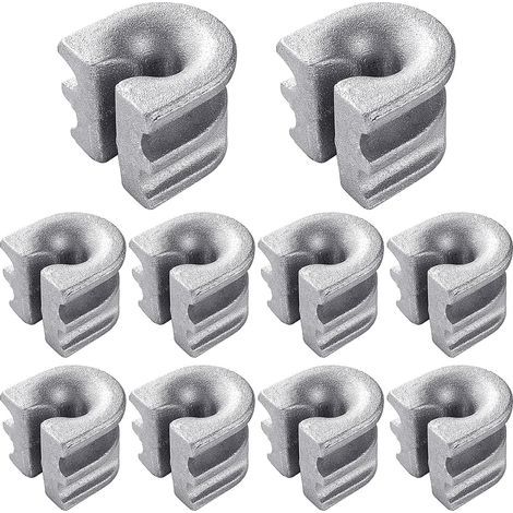 10 - Ösenhülse - Trimmerkopf - Robustes Aluminium - Für Freischneider FS44, FS55, FS80, FS90, FS130 - Silber (1/5)