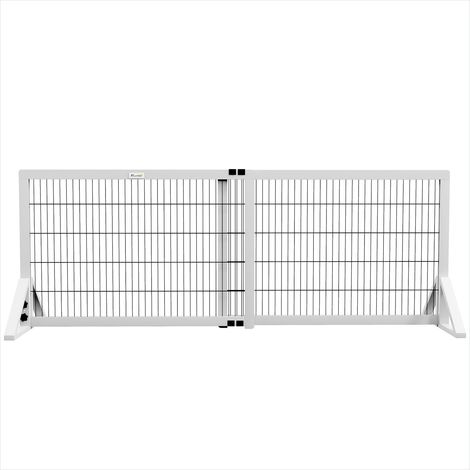 Chatière Barrière de sécurité pour chien 2 panneaux réglable (1/5)