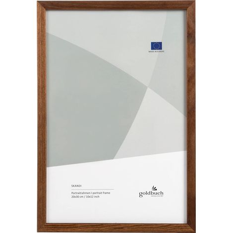 20 x 30 cm, Simple véritable, Poser, Bois avec Support Mural, Photo, Cadre Marron (1/3)
