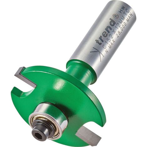 Trend CraftPro Fresa per Giunzioni a Biscotto con Guida a Cuscinetto, Gambo da 12mm, Lunghezza di Taglio 4mm per Biscotti Taglie 0, 10, 20, Punta in Carburo di Tungsteno, C152X12MMTC (1/3)