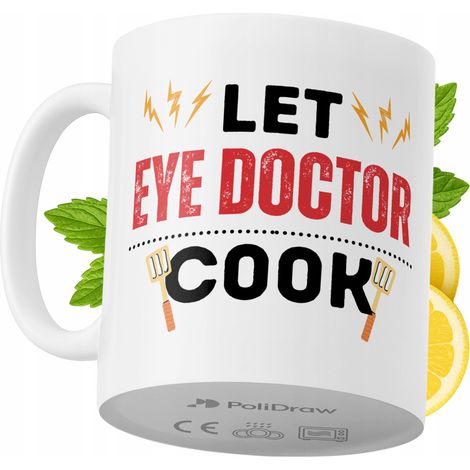 Taza para oftalmólogo. Divertida taza de café o té con diseño gráfico y texto humorístico. Taza ideal para cumpleaños, santos y días festivos. Taza premium para ocasiones especiales en casa, la oficin (1/5)