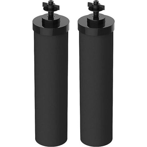 Lot de 2 filtres à charbon actif de 7 pouces, remplacement pour filtre à eau, filtre à charbon actif noir, compatible avec la plupart des filtres à gravité (5,08 cm par paquet) (1/4)