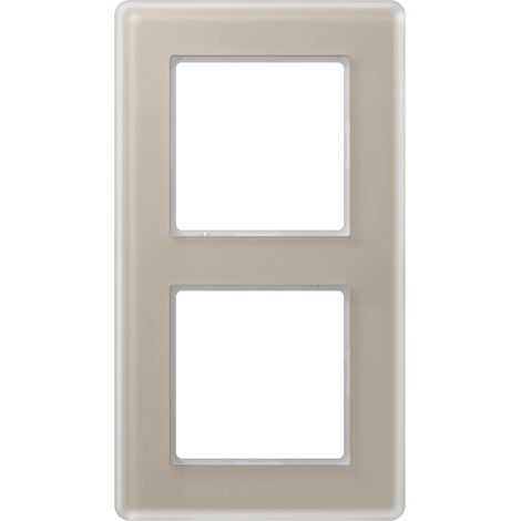 Jung Cornice in vetro 2 scomparti, A VIVA, vetro, champagne, montaggio verticale e orizzontale AV 582 GLM CH