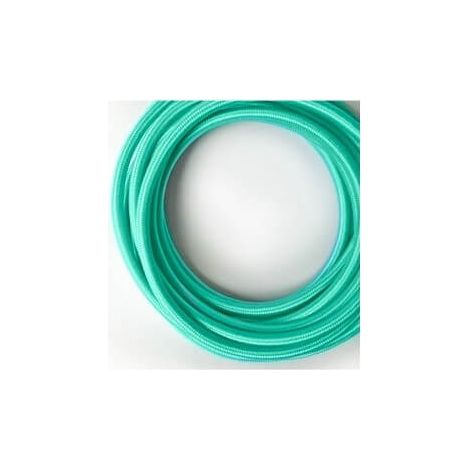 Fil électrique tissé de couleur turquoise vintage look retro en tissu (1/3)