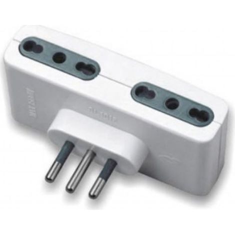 V-TAC Adattatore Multipresa 4 Prese 10/16A 2P+T Bipasso Spina 16A 2P+T (1/4)