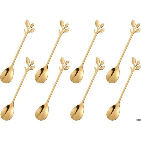 Small Golden Teaspoon, Coffee Spoon, Stainless Steel Mini Teaspoon, Coffee Spoon, Cake Spoon