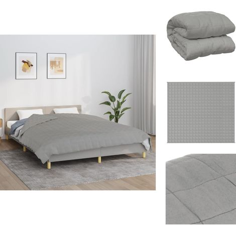 Decken - Living Gewichtsdecke Grau 200x230 cm 9 kg Stoff (1/5)