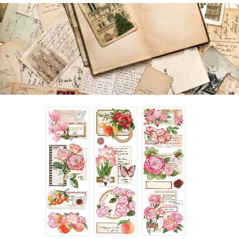 Autocollants décoratifs en PET pour scrapbooking, fleurs, lettres et aménagements paysagers (1/5)
