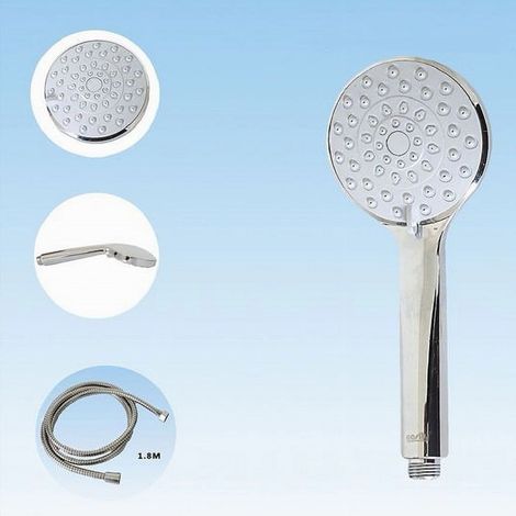 Cleafe - Kit Doccetta Soffione Per Doccia Telefono Multigetto Con Tubo 1,8 Mt Bagno 52042 - (1/3)
