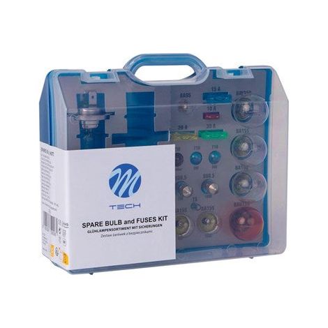 GRAND COFFRET D'AMPOULES DE SECOURS 12V 19 PIECES DONT 2XH7 MTECH