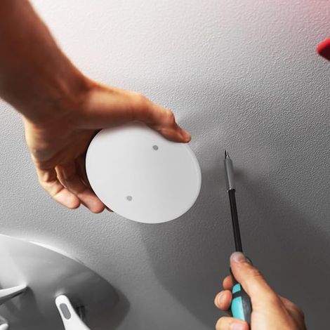 Plaques De Recouvrement De Plafond Ronde Plastique Avec Vis Pour Masquer Les Ouvertures Et Les Boîtes Plafond Maison Bureau (1/4)