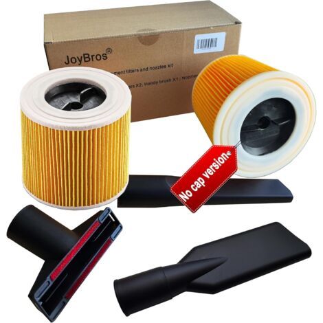 Accessoires de nettoyage pour aspirateur - Kit 2 filtres + 3 brosses et buses universelles - Compatible Kärcher WD3, WD2 Plus, WD3S, WD3P (1/5)