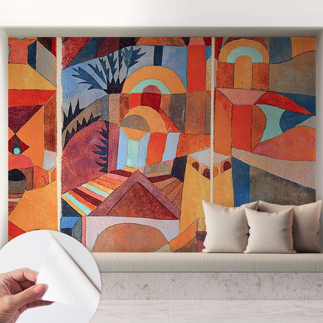 Tapete adhésive moderne pour salon et chambre à coucher Décoration rapide avec colle Mosaïque colorée 208x146 cm (1/5)