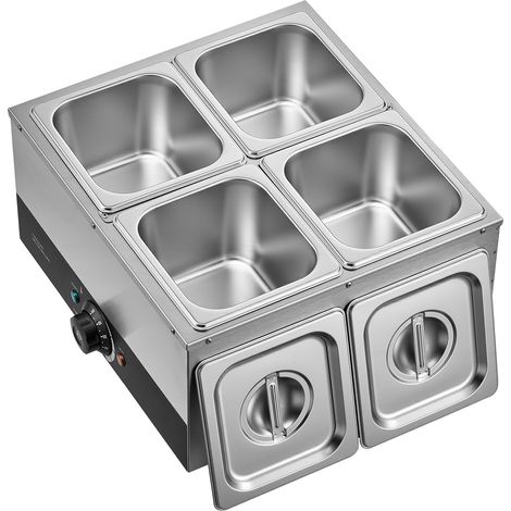 Mophorn Máquina para Fundir Chocolate 1200 W con 4 Recipientes, Fabricada en Acero Inoxidable, Temperatura Ajustable de 30°C a 85°C, Sistema de Calentamiento por Baño María, para Derretir Queso (1/5)