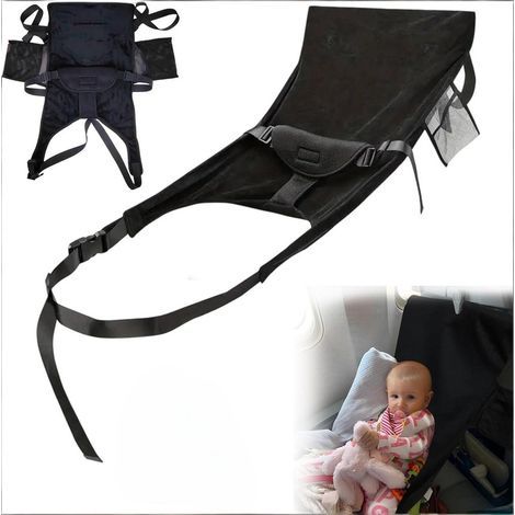 Repose-pieds d'Avion pour Enfant, Hamac de Voyage Pliable , Lit Bébé Portable pour Siège, Confort pour Tout-Petits en Vol (Court et Long Courrier)