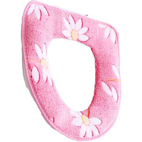Abattant de toilette universel à motif floral pour garder vos toilettes chaudes et confortables, abattant de toilette chauffant (1/5)