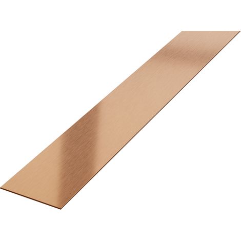 Dekorative Wandleiste aus Edelstahl 38 mm x 2700 mm - Kupfer Satiniert (1/5)