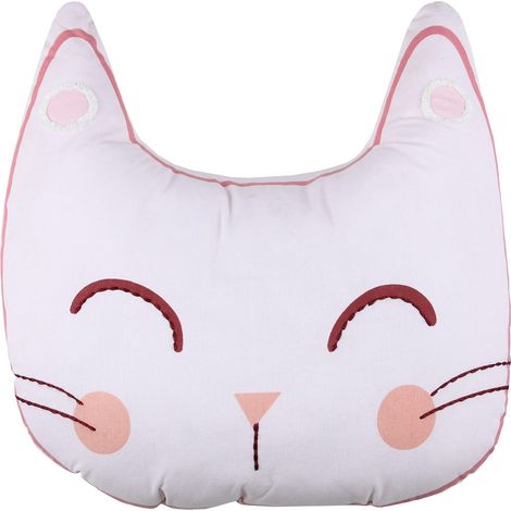 Coussin 40 cm Zoeline tete de chat (1/3)