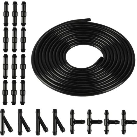 m langer Scheibenwaschschlauch mit 30 universellen Scheibenwaschschlauchverbindern, Scheibenwischerschlauch-Set, Scheibenwaschflüssigkeitsschlauch zum Anschluss von Wasserpumpe und Autodüsen (1/5)